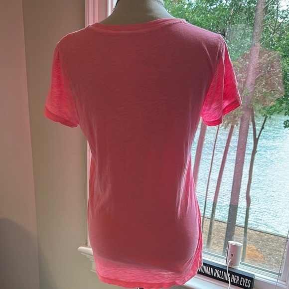 J. Crew Vintage Cotton Bright Pink Short Sleeve T-Shirt, Medium, EUC - Picture 6 of 8
